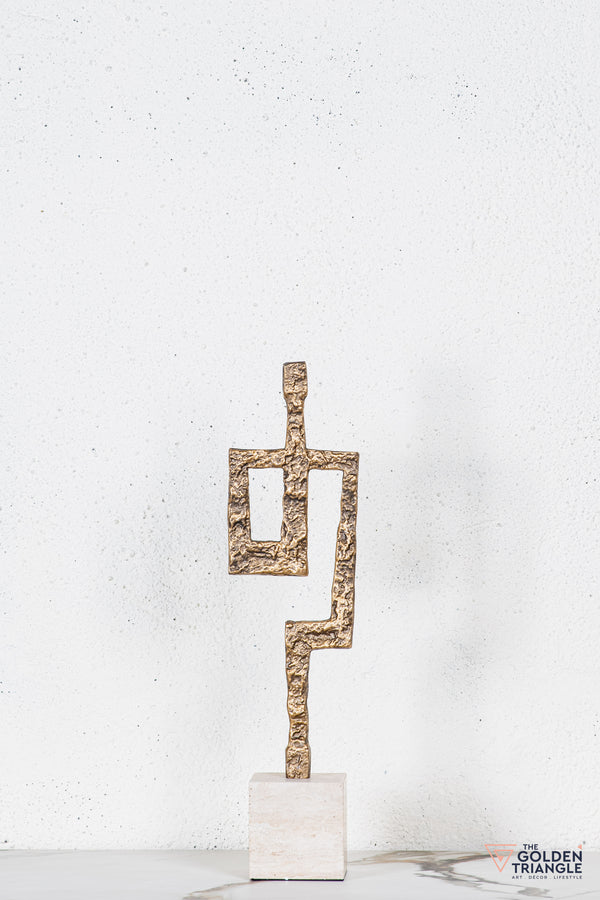 Renga Abstract TableTop Decor - Antique Gold