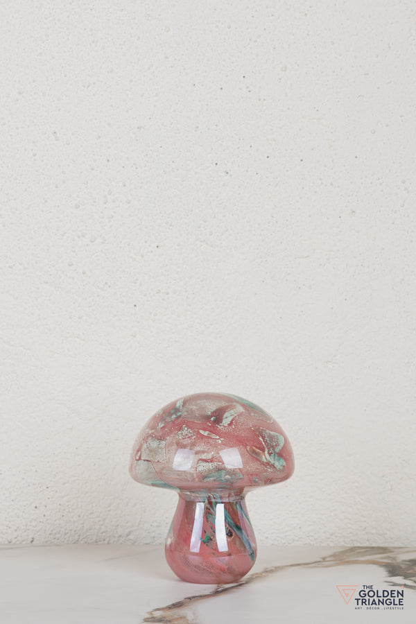 Crystara Mushroom Glass Tabletop Decor