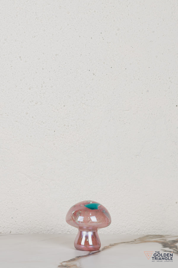 Crystara Mushroom Glass Tabletop Decor