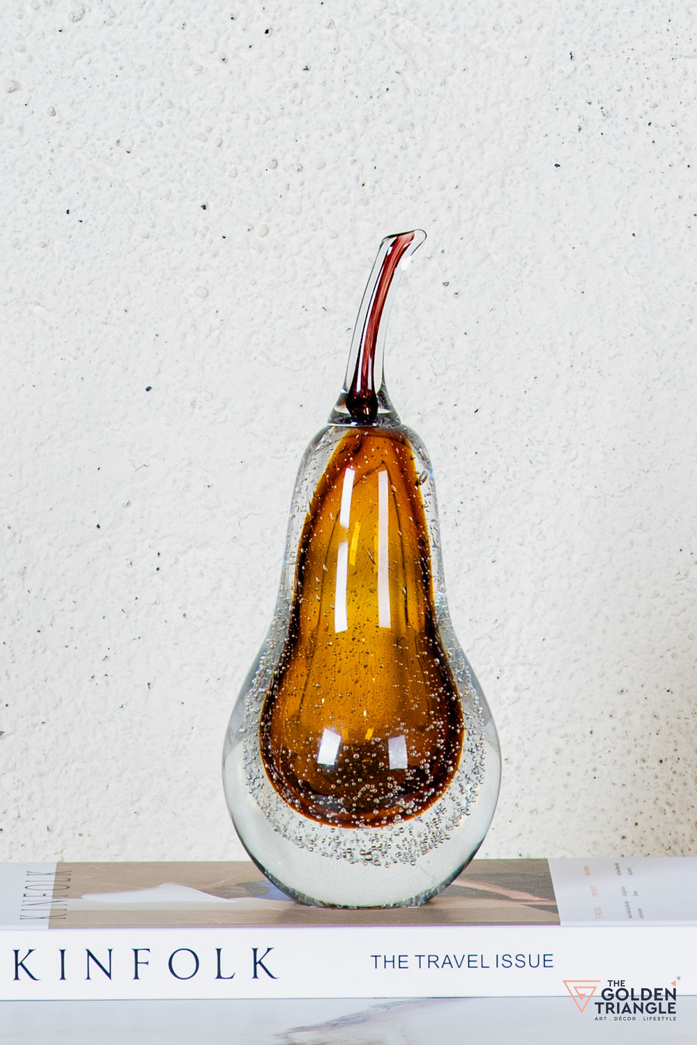 Brio Pear Tabletop Decor - Amber