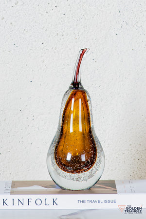 Brio Pear Tabletop Decor - Amber