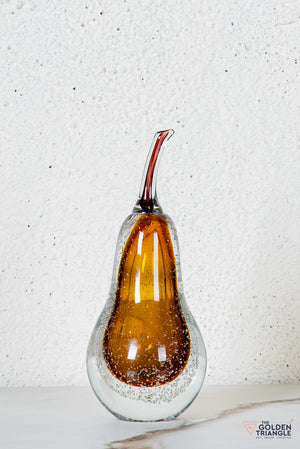 Brio Pear Tabletop Decor - Amber