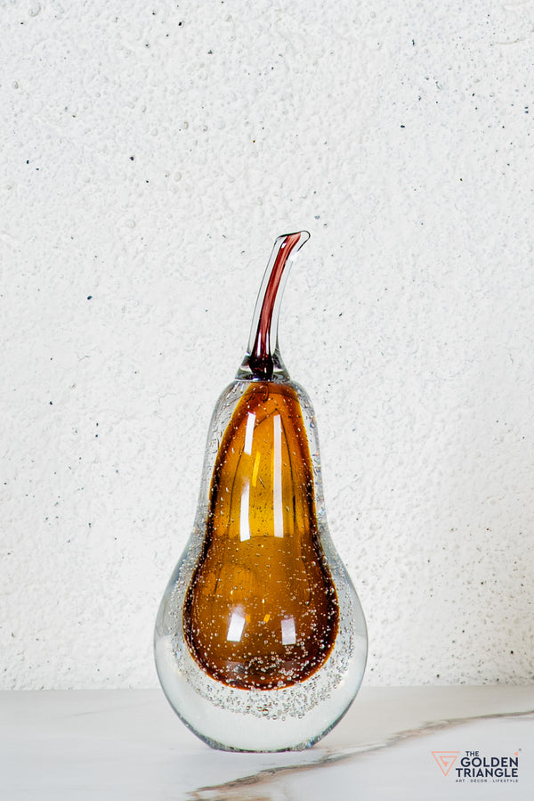 Brio Pear Tabletop Decor - Amber