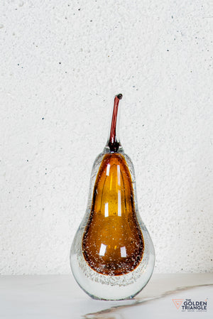 Brio Pear Tabletop Decor - Amber