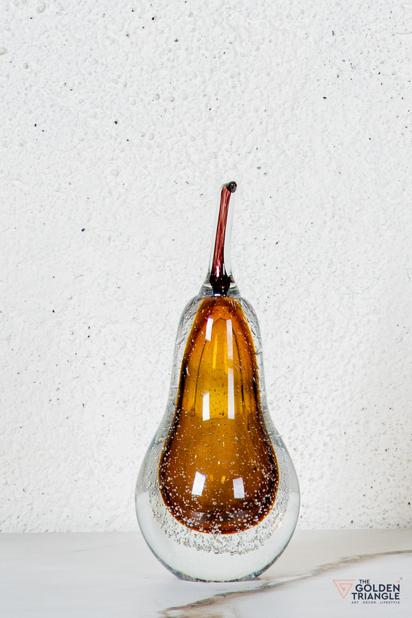 Brio Pear Tabletop Decor - Amber