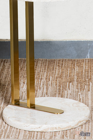 Velato Travertine Side Table