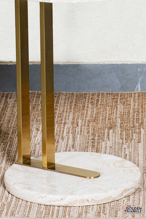 Velato Travertine Side Table