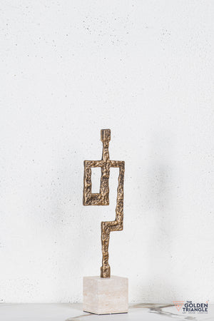 Renga Abstract TableTop Decor - Antique Gold