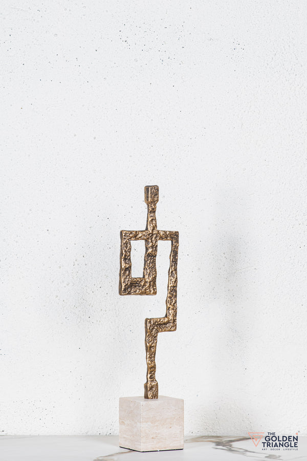 Renga Abstract TableTop Decor - Antique Gold