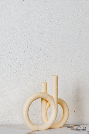 Sylo Resin Vase - Beige