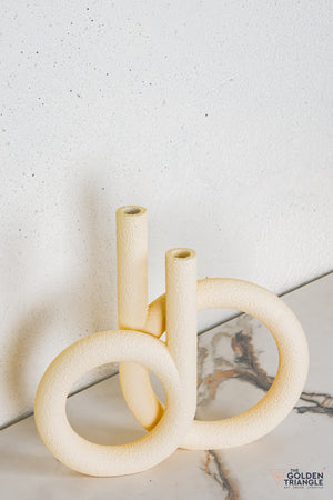 Sylo Resin Vase - Beige