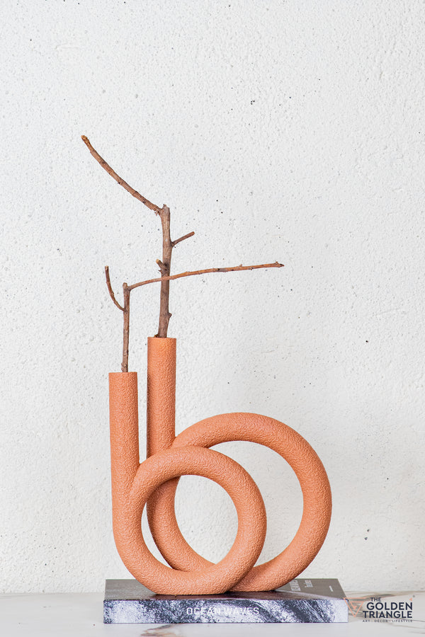 Sylo Resin Vase - Rust