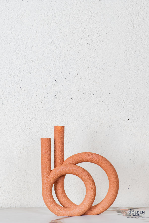 Sylo Resin Vase - Rust