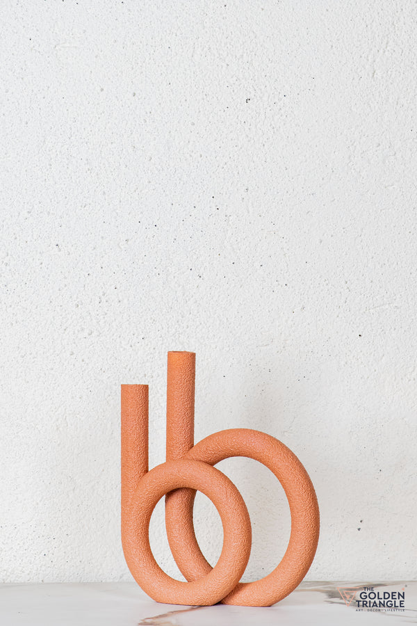 Sylo Resin Vase - Rust