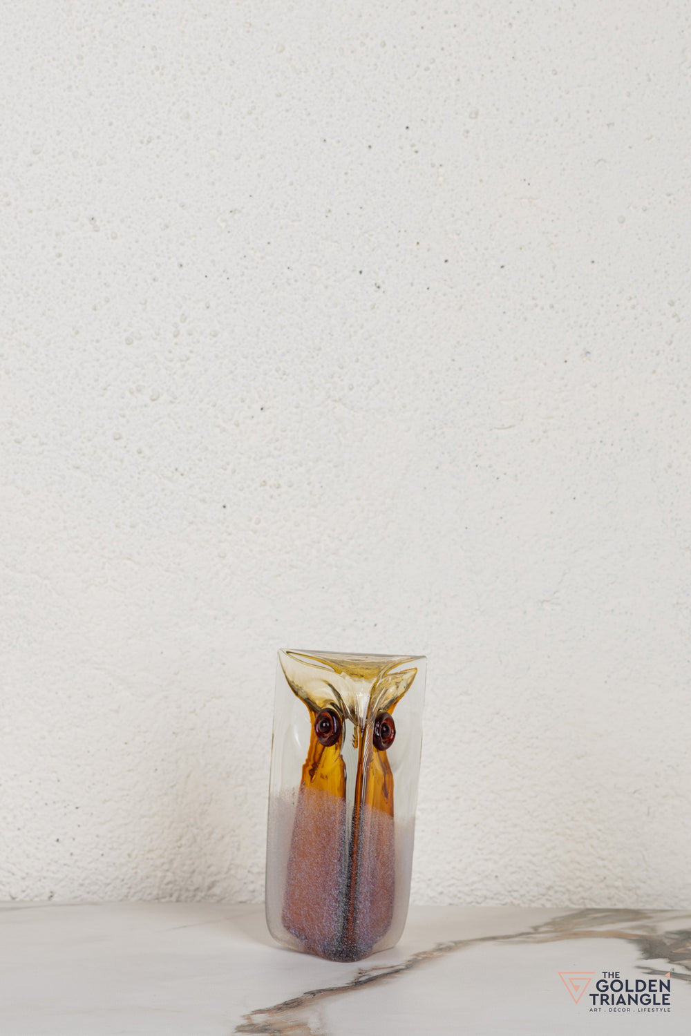 Owlenne Glass Sculpture - Amber