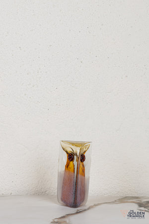 Owlenne Glass Sculpture - Amber