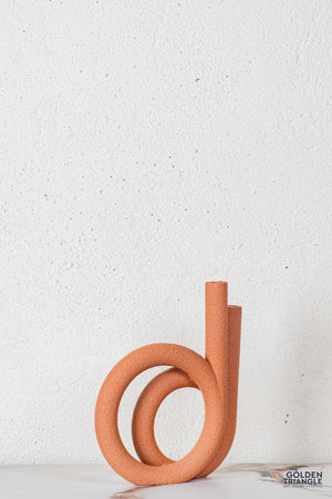 Sylo Resin Vase - Rust