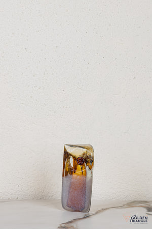 Owlenne Glass Sculpture - Amber