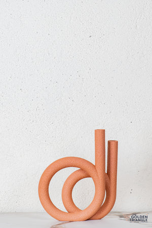 Sylo Resin Vase - Rust