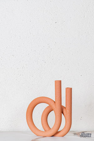 Sylo Resin Vase - Rust