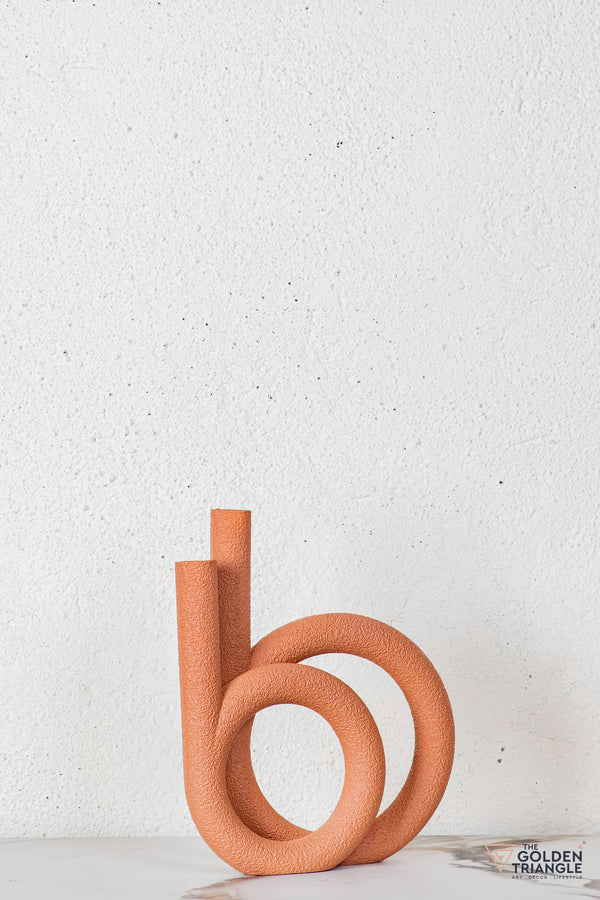 Sylo Resin Vase - Rust