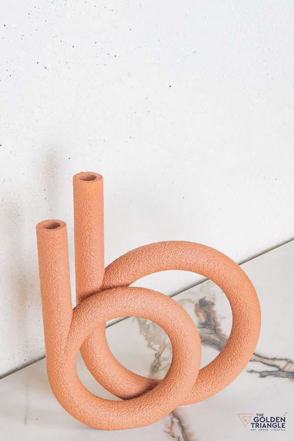 Sylo Resin Vase - Rust