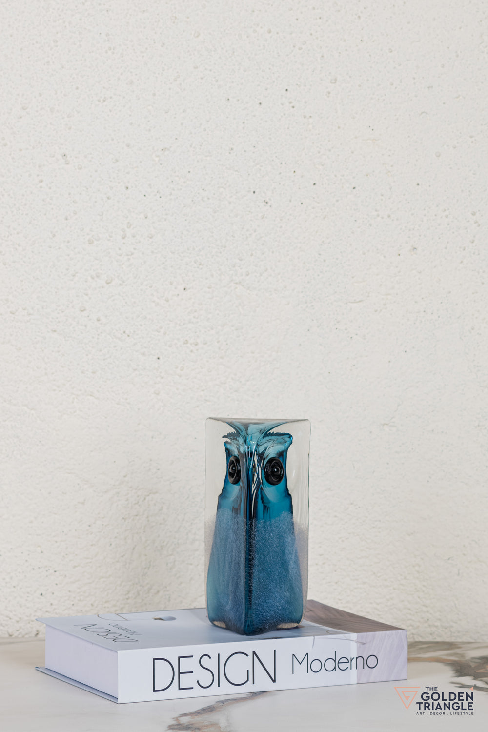 Owlenne Glass Sculpture - Blue