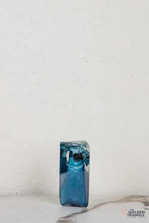 Owlenne Glass Sculpture - Blue
