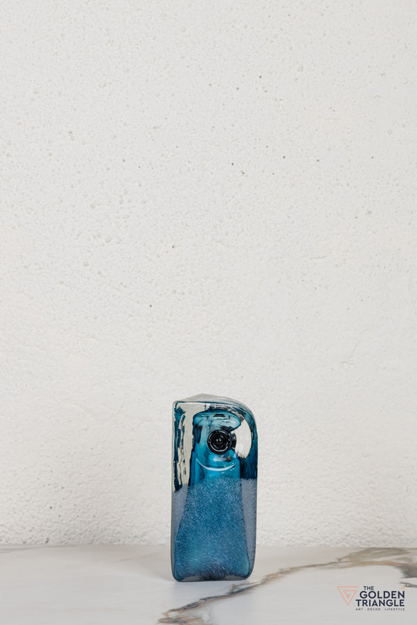 Owlenne Glass Sculpture - Blue