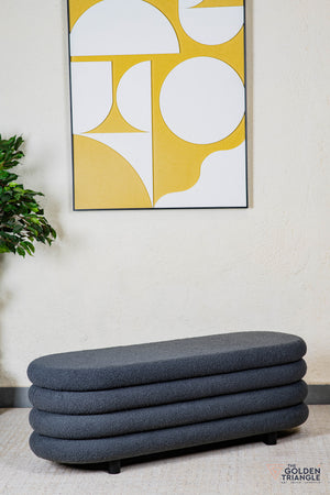 Astoria Boucle Storage Bench - Gray