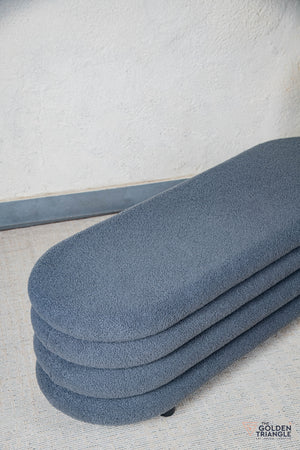 Astoria Boucle Storage Bench - Gray