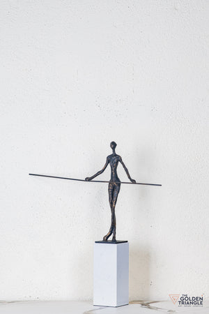 Rilo Gymnast Sculpture - Antique Black