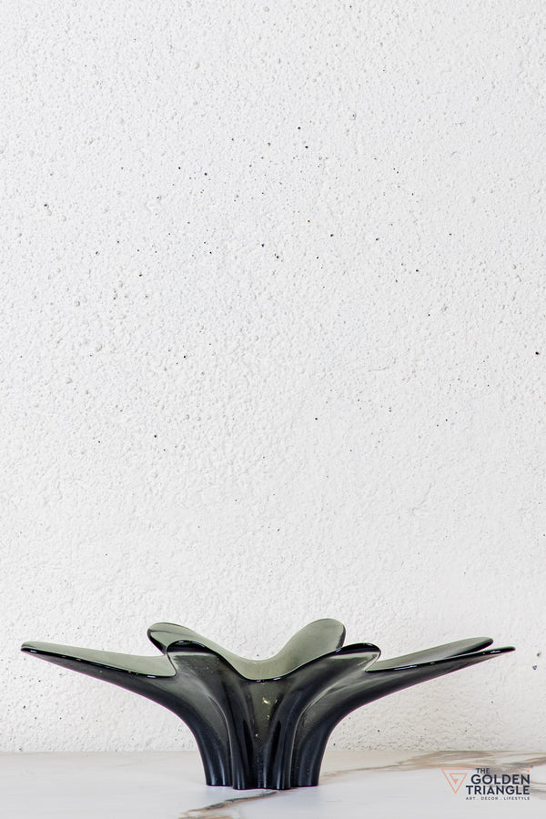 Dahila Glass Fruit Bowl  - Smoke