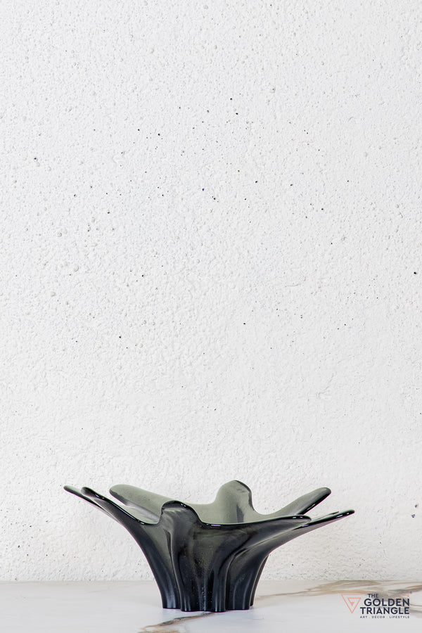 Dahila Glass Fruit Bowl  - Smoke