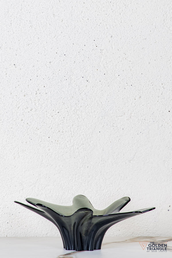 Dahila Glass Fruit Bowl  - Smoke