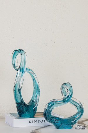 Nira Glass Sculpture - Blue