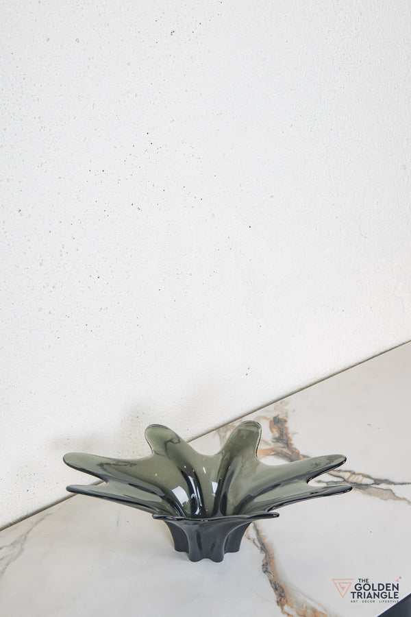 Dahila Glass Fruit Bowl  - Smoke