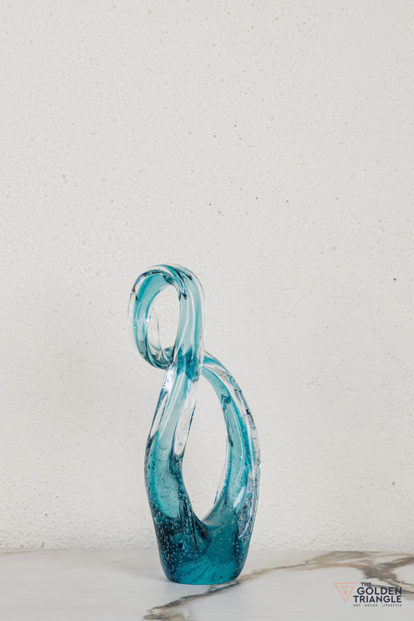 Nira Glass Sculpture - Blue
