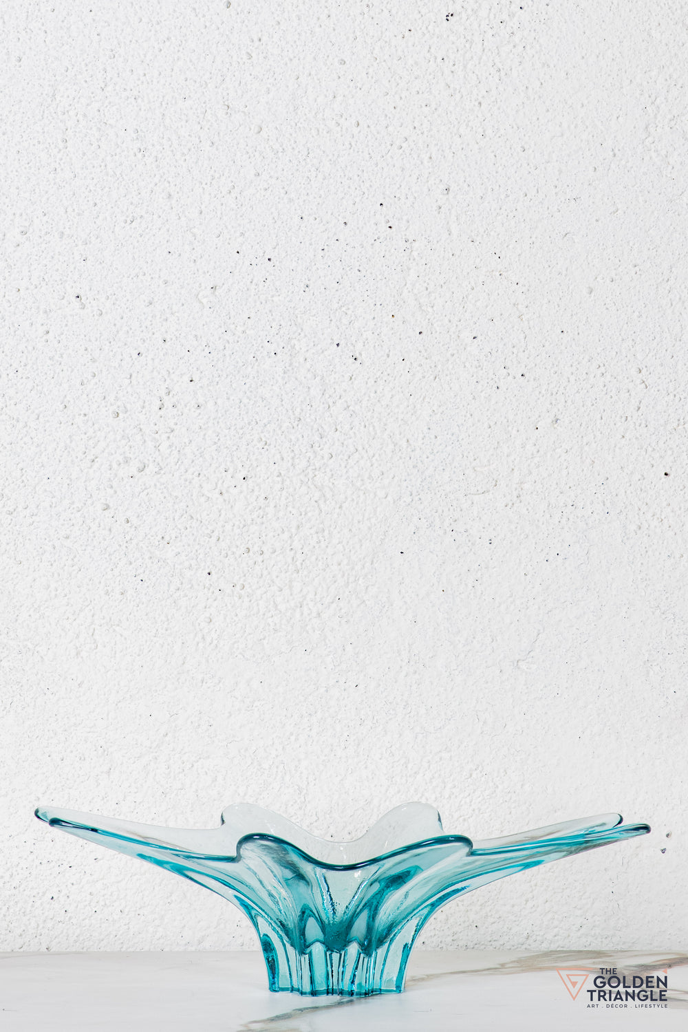 Dahila Glass Fruit Bowl  - Blue