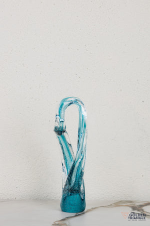 Nira Glass Sculpture - Blue