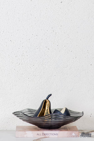 Peony Glass Fruit Bowl  - Smoke