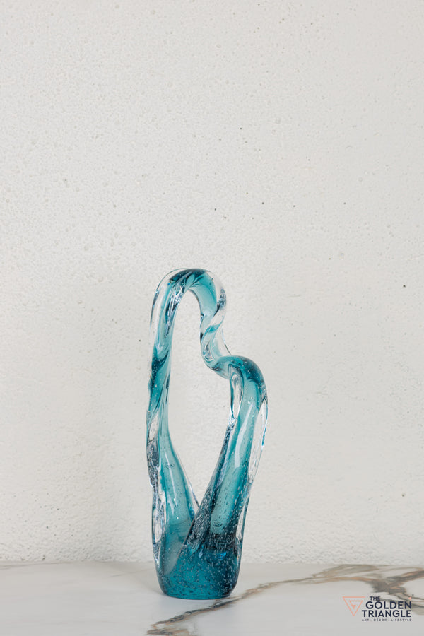 Nira Glass Sculpture - Blue