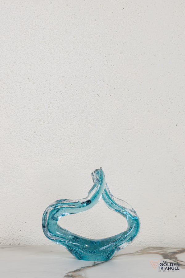 Nyra Glass Sculpture - Blue