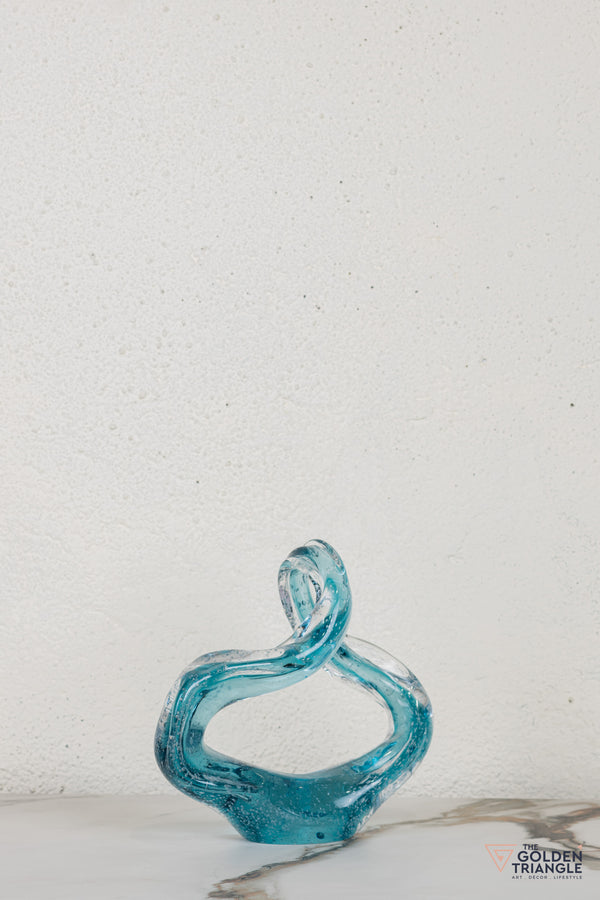 Nyra Glass Sculpture - Blue