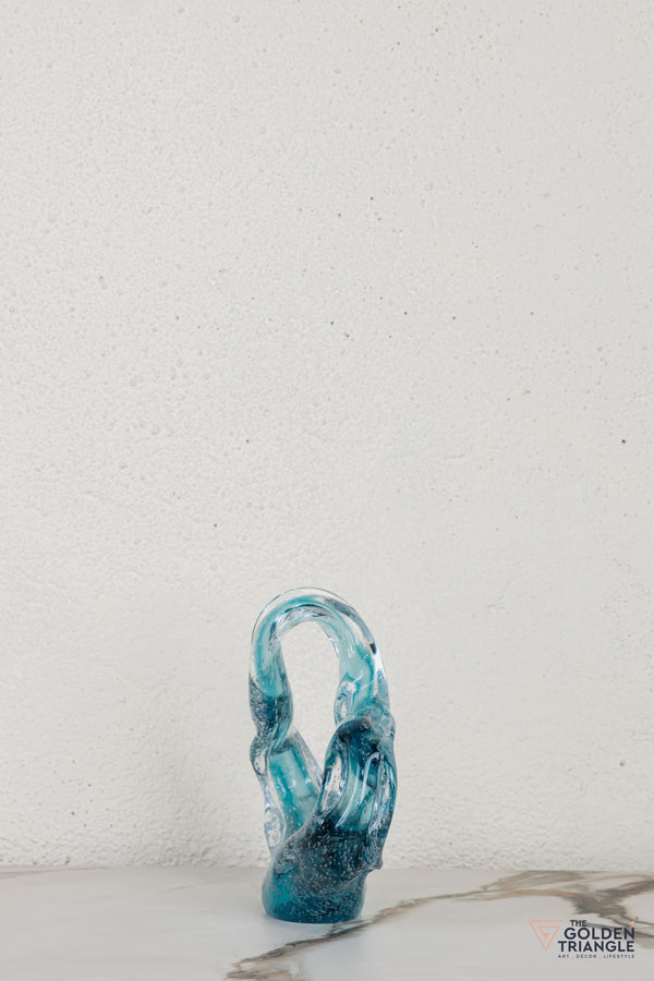 Nyra Glass Sculpture - Blue