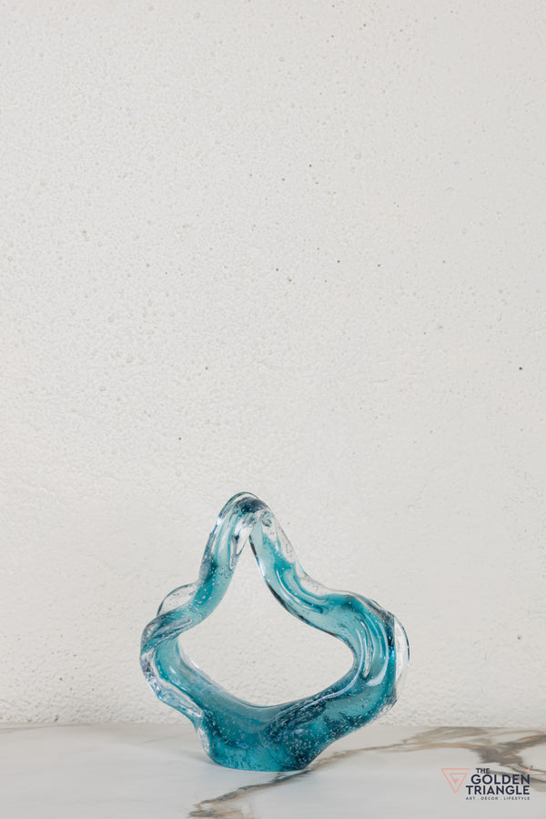 Nyra Glass Sculpture - Blue
