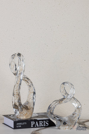 Nira Glass Sculpture - Shimmer Gold