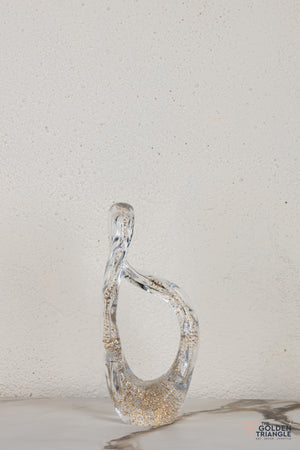 Nira Glass Sculpture - Shimmer Gold