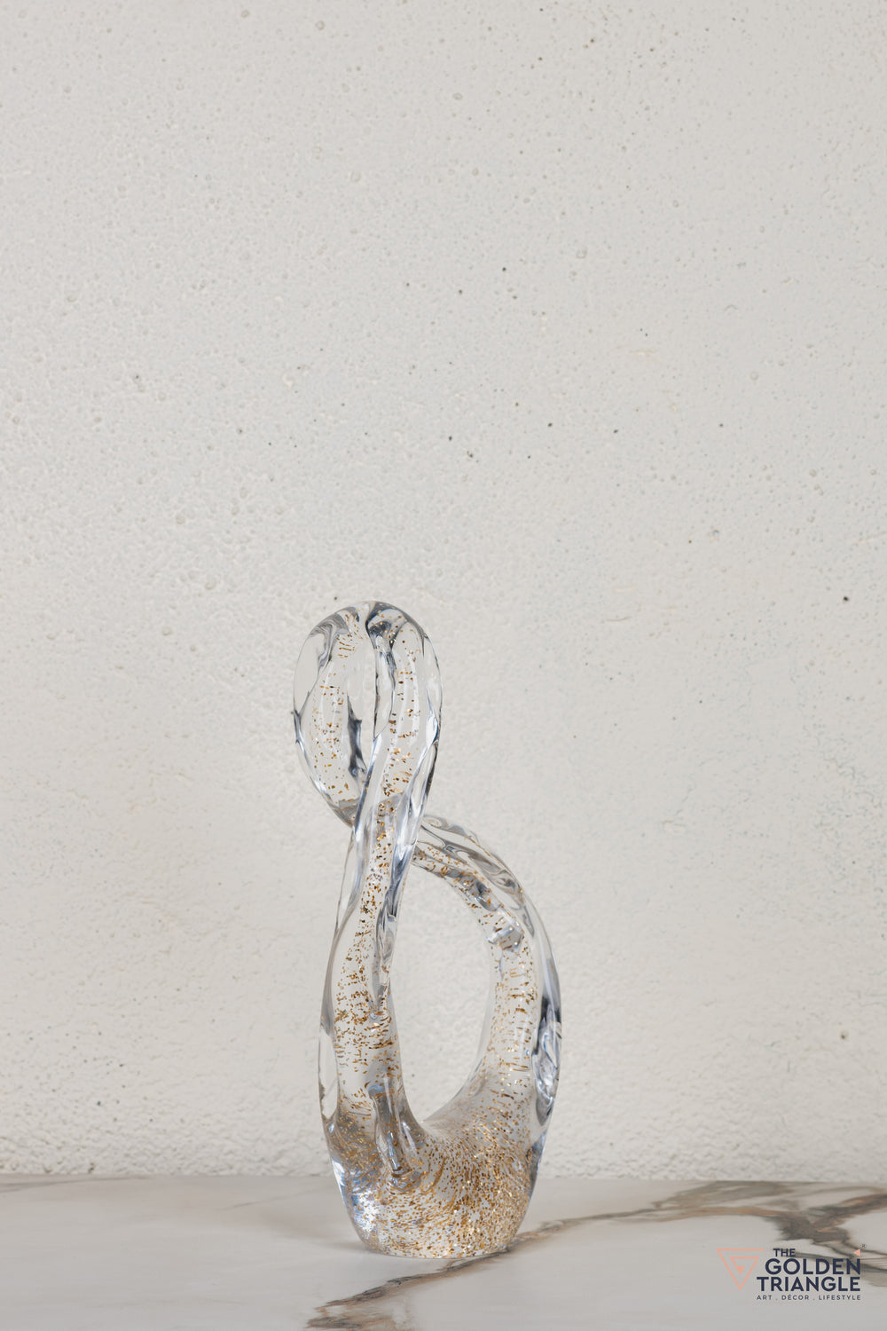 Nira Glass Sculpture - Shimmer Gold