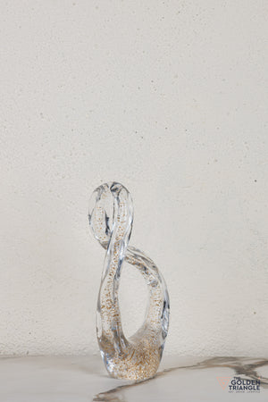 Nira Glass Sculpture - Shimmer Gold